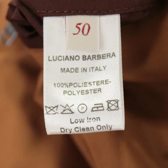 Luciano Barbera NWD Down Puffer Vest Size 50 (US M) in Brown 100% Polyester